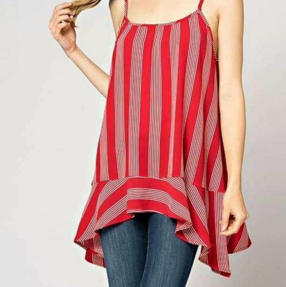 Mitto Shop Stripe Flare  Tank Top